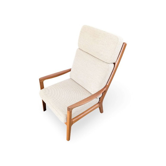 Set di 3 Poltrone Ole Wanscher Senator Highback Poul Jeppesen Ottomano – Legno (photo 7 of 14)