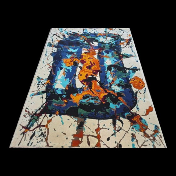 Alfombra Sam Francis SF-312 – Lana de seda anudada a mano sobre algodón – 205 x 290 cm (81 x 114 pulgadas) (photo 3 of 12)