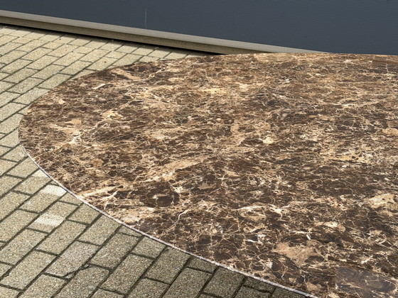 Image 1 of Original oval Knoll Tulip dining table (244x137cm) Emperador