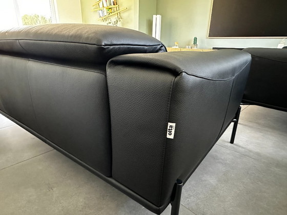 Image 1 of OLTA Spectra Sofa Set – Black Leather – Impeccable Condition