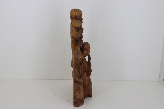 Statue Makonde Africaine Vintage "Ujamaa" – Bois sculpté à la main (33 cm) – Objets déco, Wood (photo 2 of 5)