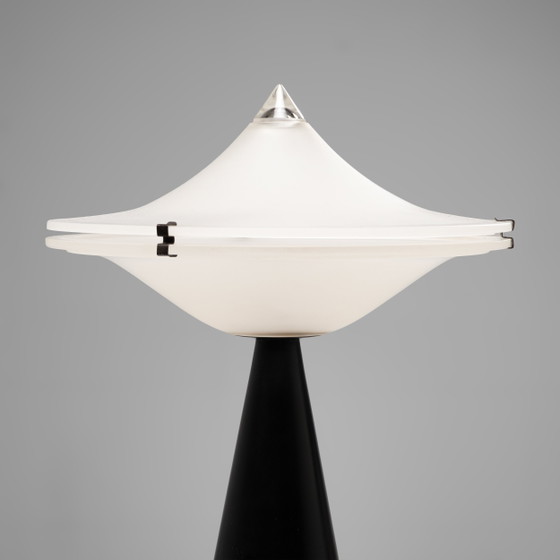 'Alien' Table Lamp by Luciano Cesaro for Tre Ci Luce, Italy, 1970s, Metal, Black, Space Age (photo 6 of 11)