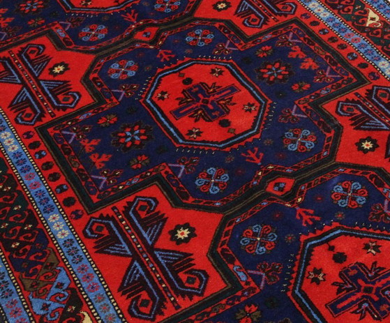 Image 1 of Origineel Kazachs-Russisch wollen tapijt, antiek, 230 x 135 cm