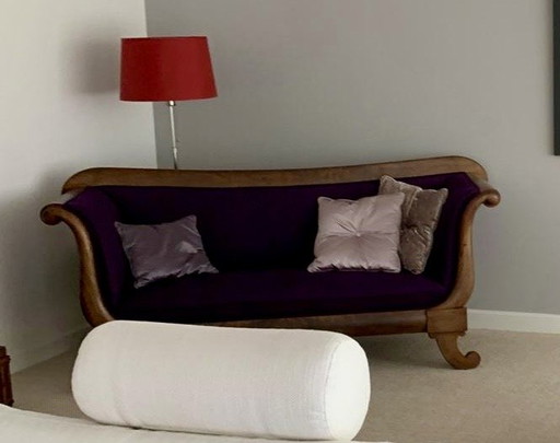 Biedermeier sofa newly upholstered