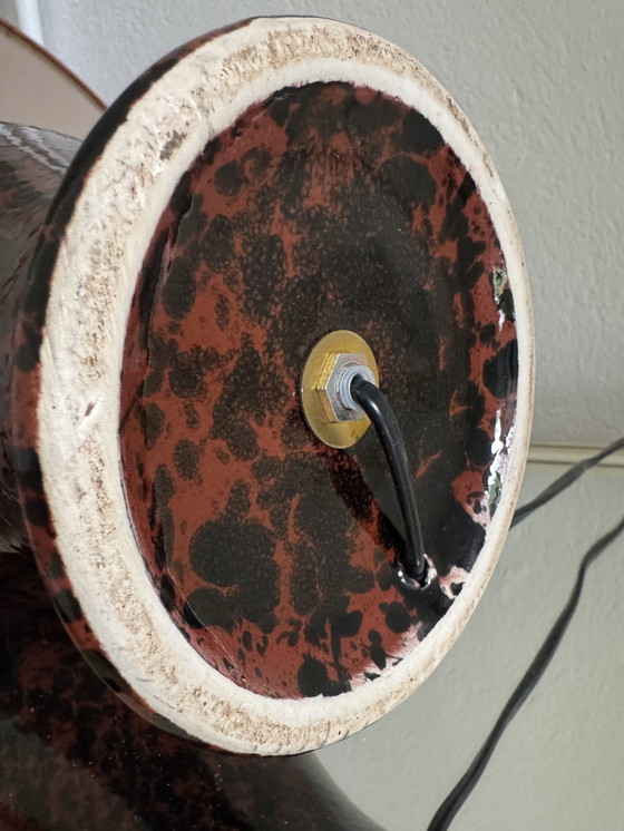 Image 1 of Lampe Steingut Charolles écaille 80er Jahre