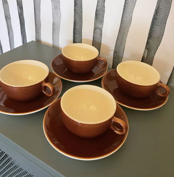 Image 1 of Lot de Tasses Marrons Italiennes Pagnossin
