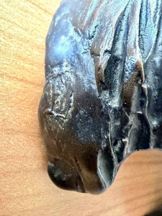 Scultura in bronzo raffigurante un volto, firmata, 1/8 del 2001 - 1,3 kg. – Sculture, Bronze (photo 5 of 8)