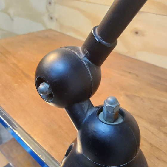 Vintage Jielde industrial adjustable factory lamp / work lamp / desk lamp (matte black), Table lamps, Metal (photo 7 of 15)