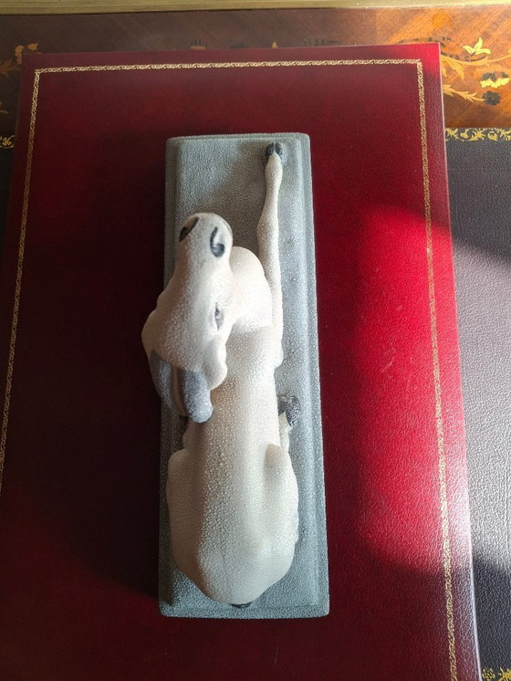 Image 1 of Antílope Gacela Cerámica Art Déco nacarada