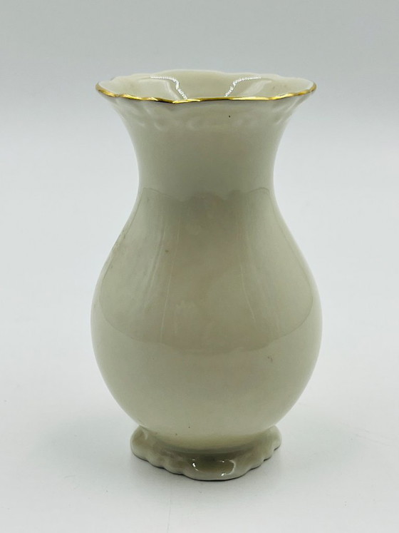 Duo of Cottier Frères Vases, Ceramic, Creme (photo 5 of 15)