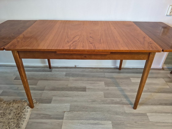 Image 1 of Danish Mid-century dining table | extendable & teak (120-198cm)