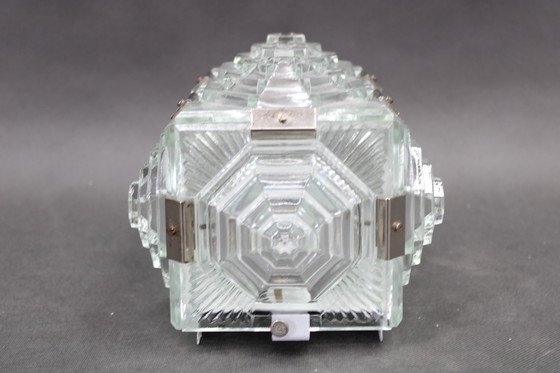 Image 1 of 1970 Brutalistische wandlamp met glas van Kamenicky Senov, Tsjecho-Slowakije