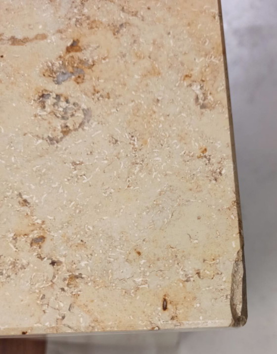 Image 1 of Vintage natural stoon / tessellated dining table 