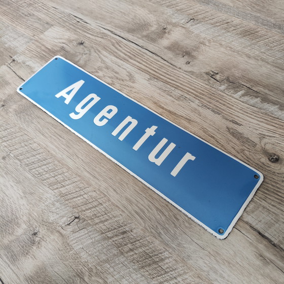 Image 1 of Agency Enamel Sign Enamel