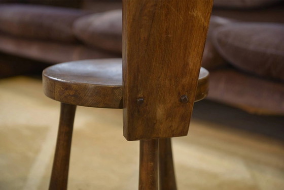 Set of 2 chairs and a brutalist table for children from the 1960s., Dining tables, Wood (photo 5 of 11)