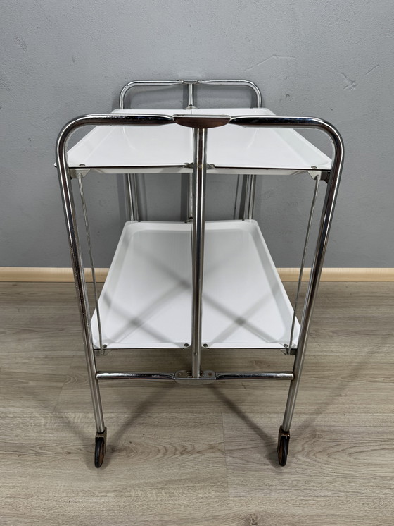Image 1 of Vintage serving trolley on wheels - stylish & functional