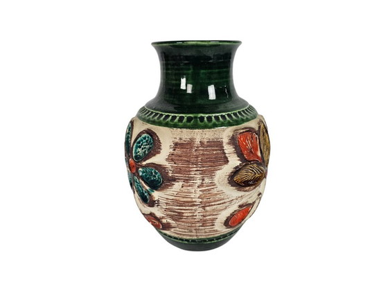 Image 1 of Bay Keramik - model 95-25 - W-Germany - floral decor - 1970's