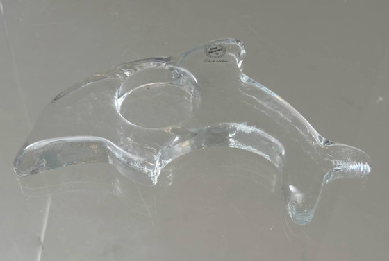 Image 1 of Glasi Hergiswil Kerzenhalter aus massivem Glas, Schweiz, 1960er–1970er Jahre