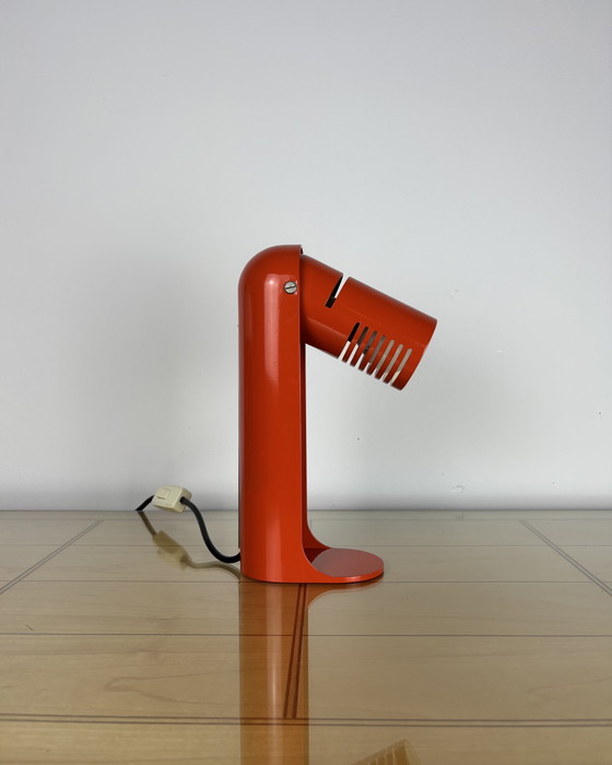 Image 1 of Flip Top Space Age Desk Lamp Leuka 1970s by Richard Carruther Vintage Table Lamp Space Age 70s Mid Century Industrial Italy