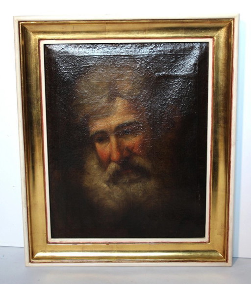 Portret van een oude man met baard uit de 18e eeuw