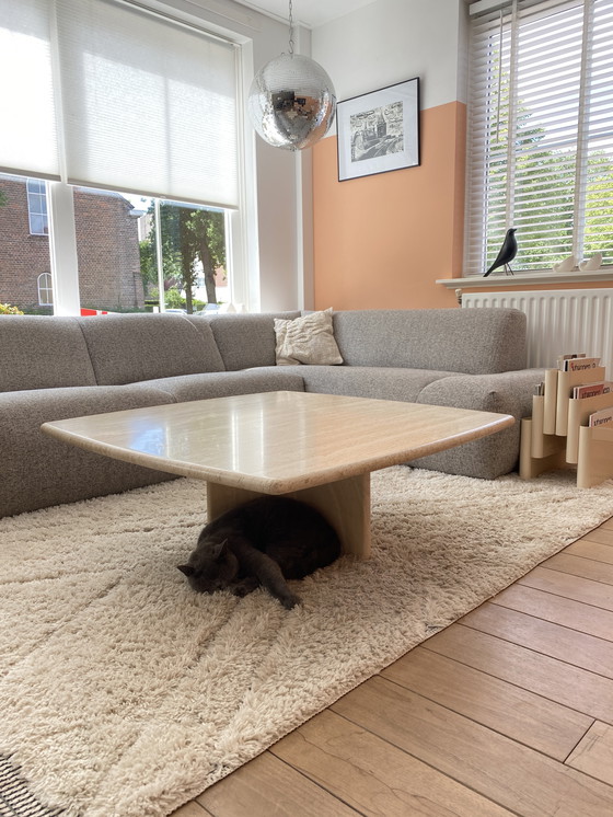 Image 1 of Vintage travertine coffee table (like new)
