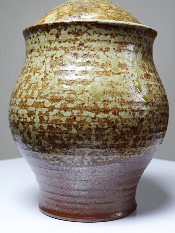 Image 1 of Rustic chic 50s-60s glazed stoneware box