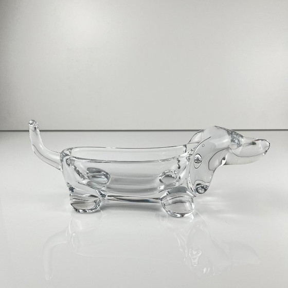 Image 1 of Plat à bibelots en teckel de cristal, 1960