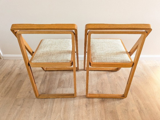 Image 1 of Sedie pieghevoli in stile Mid-Century Modern – Aldo Jacober, modello "Trieste" (coppia)