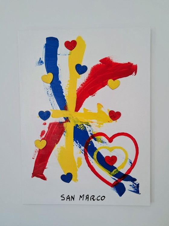 Image 1 of Enzo SAN MARCO - Primaries Love - Artist's painting