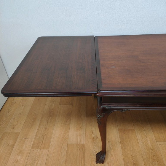 Image 1 of Tavolo da pranzo Chippendale vintage, tavolo da sala da pranzo, tavolo allungabile