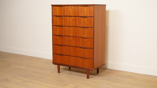 Vintage Drawer Cabinet | Teak | 6 Drawers | 121 cm