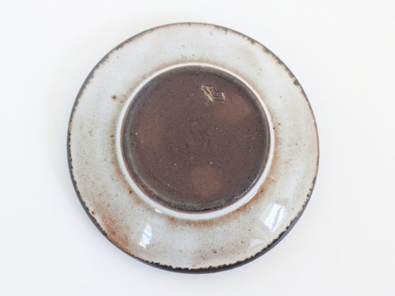 Image 1 of Monika Maetzel Studio Ceramic Duo Hambourg années 1960 Bougeoir Vase bourgeon Noir Blanc