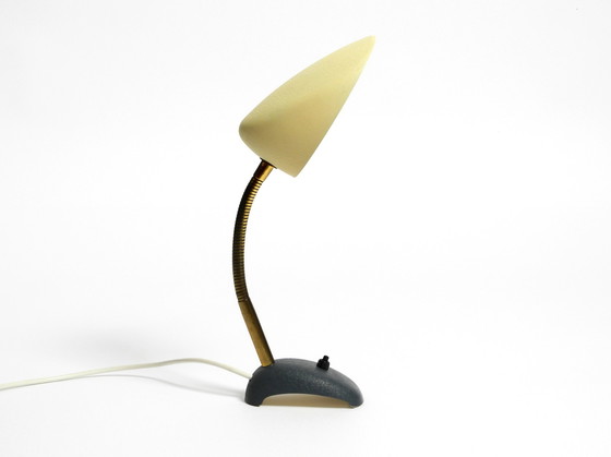 Image 1 of Magnifique petite lampe de table 1950S avec col de cygne en métal par Gebrüder Cosack Allemagne