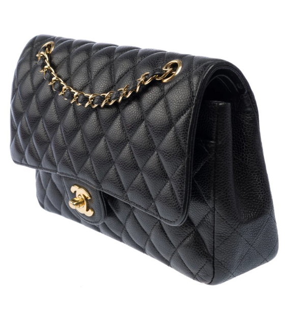 Image 1 of Sac CHANEL Timeless/Classique en Cuir Noir - 103437