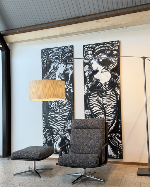 Leolux Kudo draaifauteuil plus hocker NIEUW