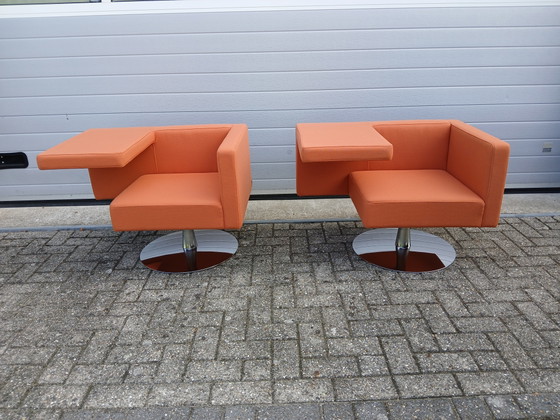 2 fauteuils pivotants Offecct Solitaire - Alfredo Häberli – Chaises pivotantes, Textile, Metal (photo 5 of 13)