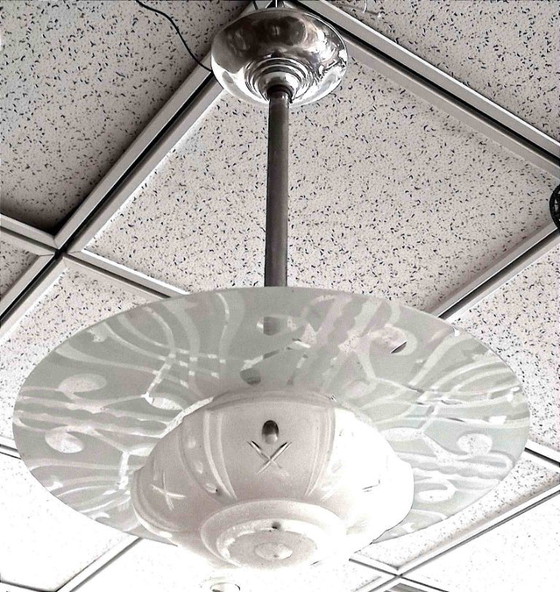 Image 1 of Art-Deco-Pendelleuchte, 45 cm Durchmesser