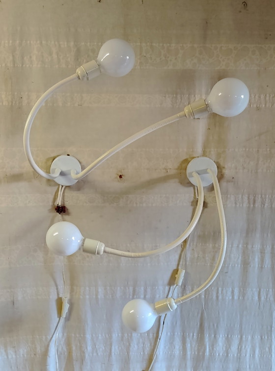 XL Doppelflammige Wandleuchten im Space-Age-Design – 1970er Jahre – Metal (photo 8 of 10)