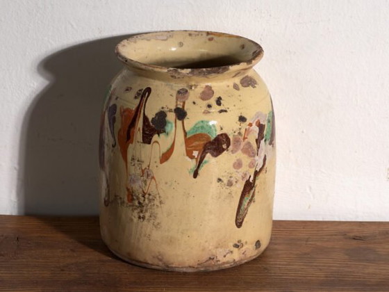Antike volkstümliche glasierte Keramikvase – Mitteleuropa, ca. 1930 – Vasen, Rustic (photo 18 of 40)