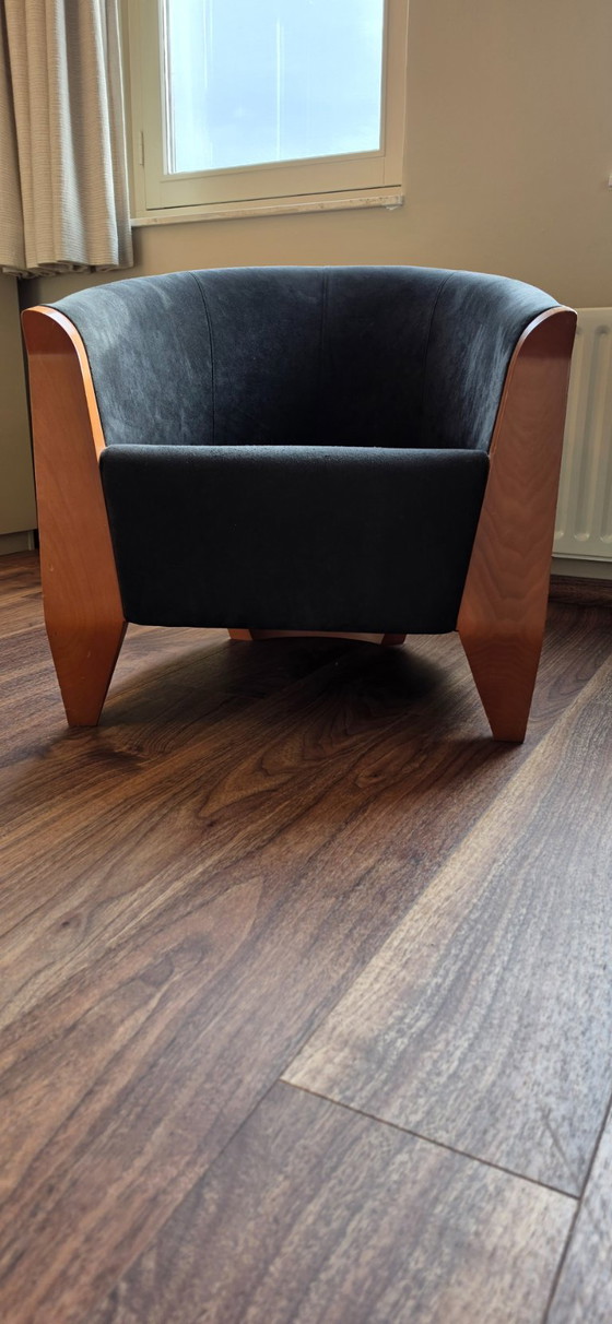 Molteni&C Cavatina alcantara nero, Poltrone, Tessile, Legno (foto 6 di 6)