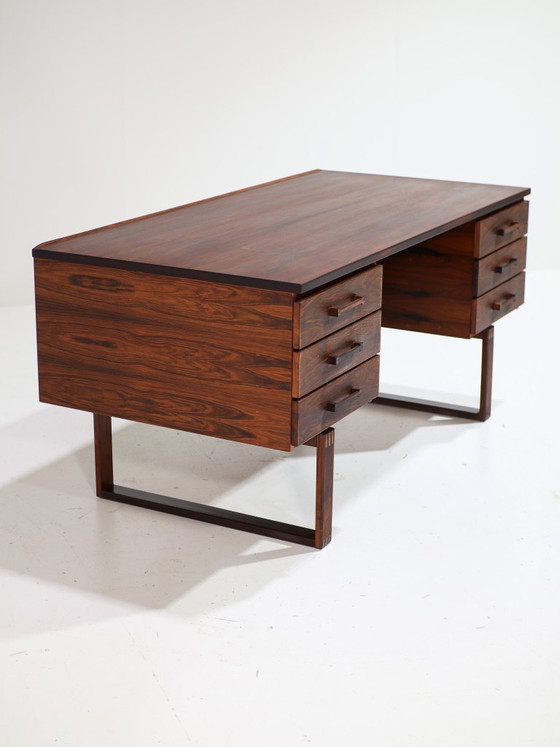 Image 1 of Vrijstaand bureau Jensen & Valeur Dyrlund palissander 1960s