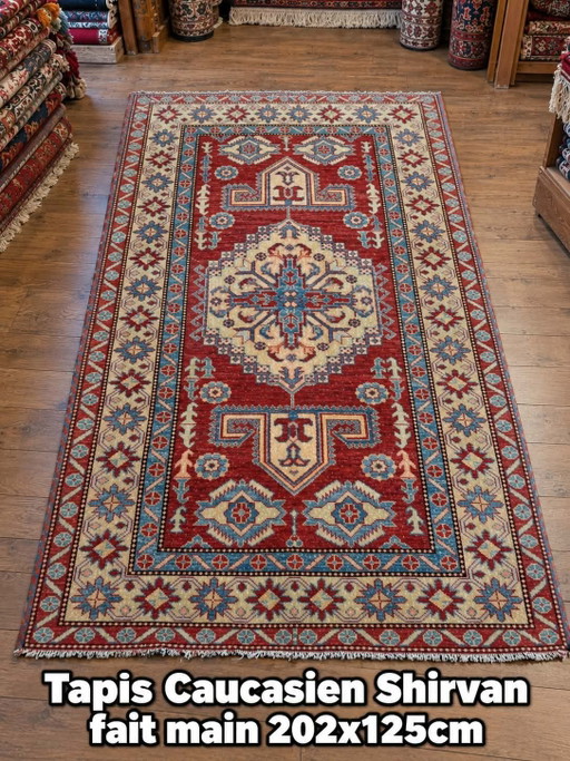 Tapis Shirvan fait main 202×125cm