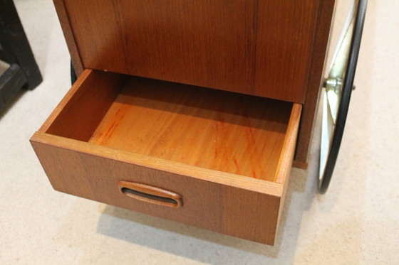 Image 1 of 1960's bar cart / drinks trolley after Jaques Adnet