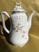 Vintage theepot bloemen 1616