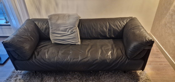 Image 1 of Canapé en cuir Rolf Benz avec coussin de dossier
