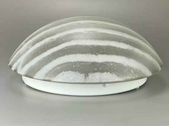 Image 1 of 70s Peill & Putzler Plafoniere ceiling lamp glass space design lamp 70s