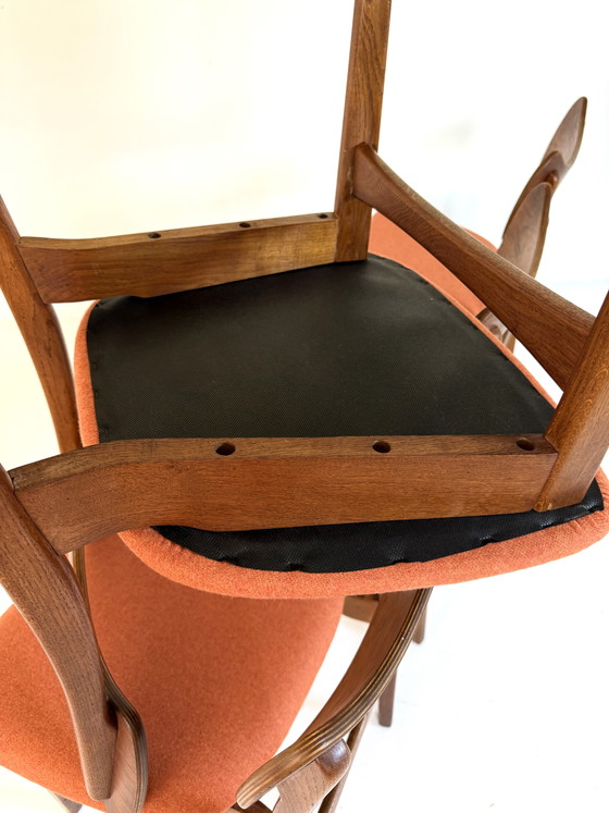 Image 1 of 6 chaises de salle à manger danoises en teck restaurées, années 60