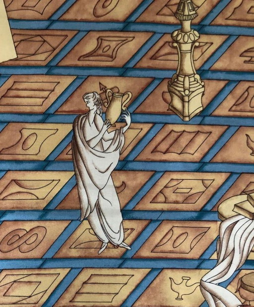 Pannello tessile vintage “Conversazione classica” di Gio Ponti – Avigdor