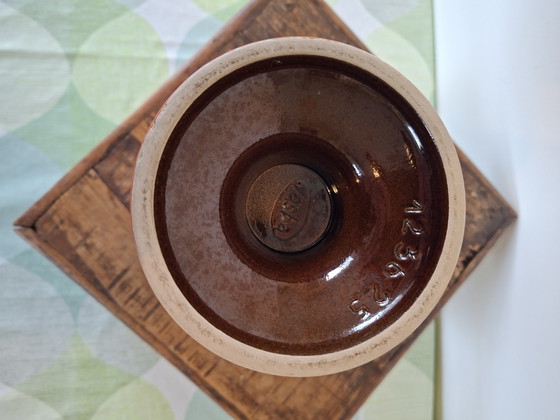 Image 1 of Mid-century West Germany vase, orange-brown