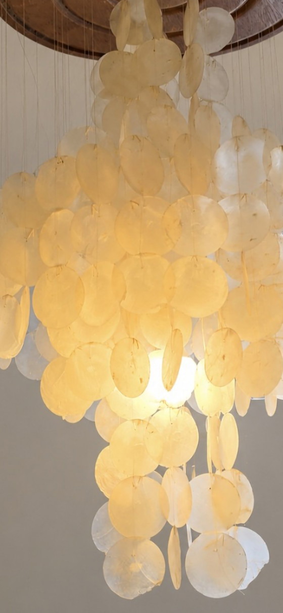 Lampada vintage a conchiglia Capiz – Plafoniere, Other (photo 3 of 5)